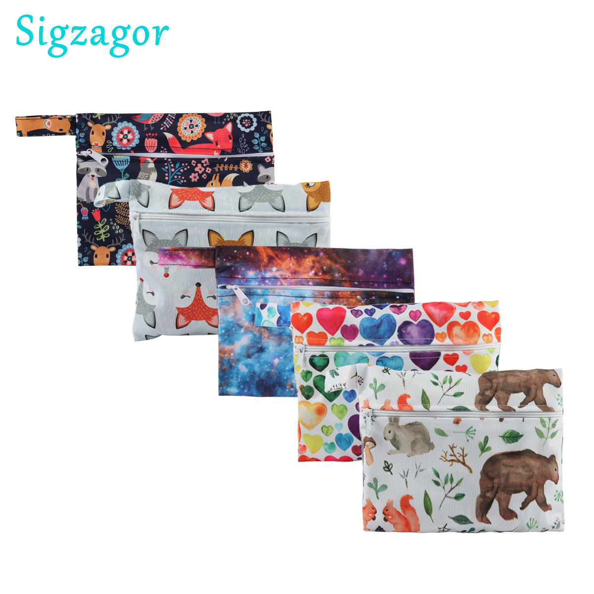 Cloth Pad Reusable - [Sigzagor] 1 mała mini mokra torba