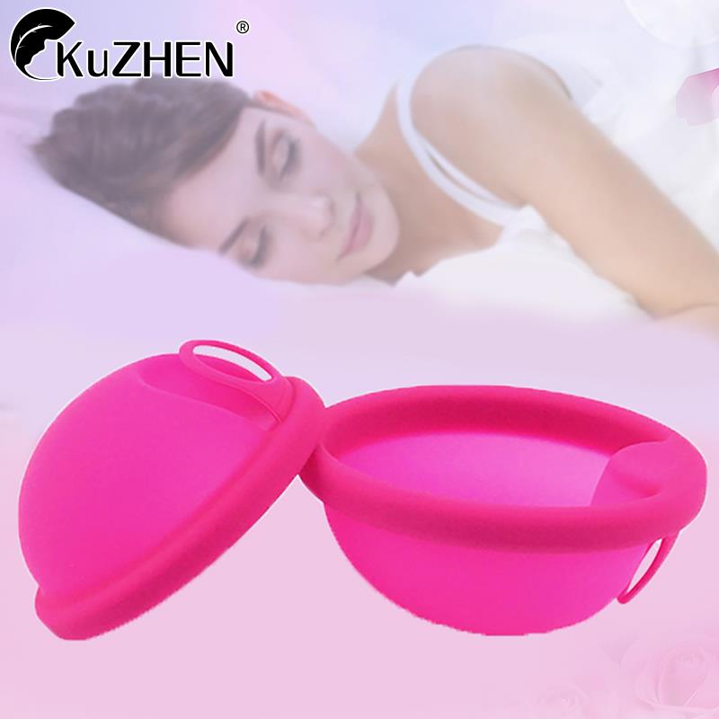 Menstrual Cup Silicone - Krążek menstruacyjny z płaskim wzorem dla