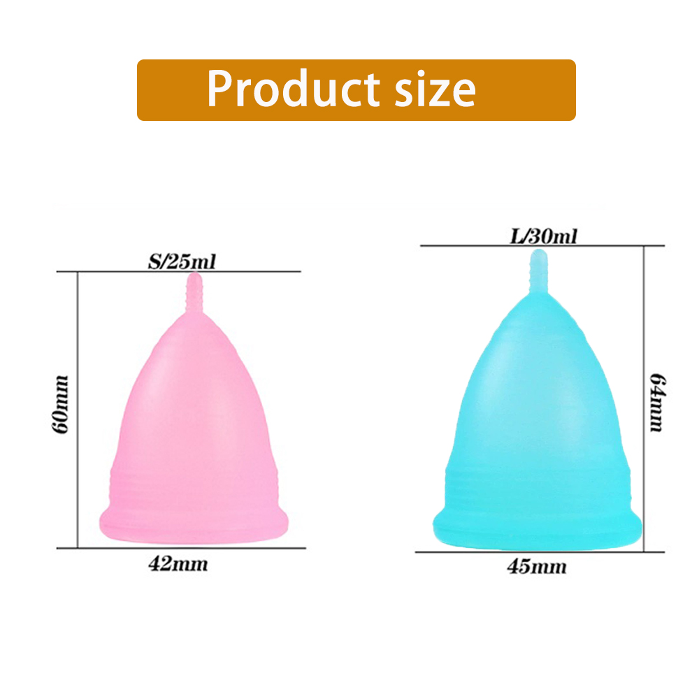 2 szt. Damskie kubeczki menstr – Menstrual Cup Silicone recenzja i cena